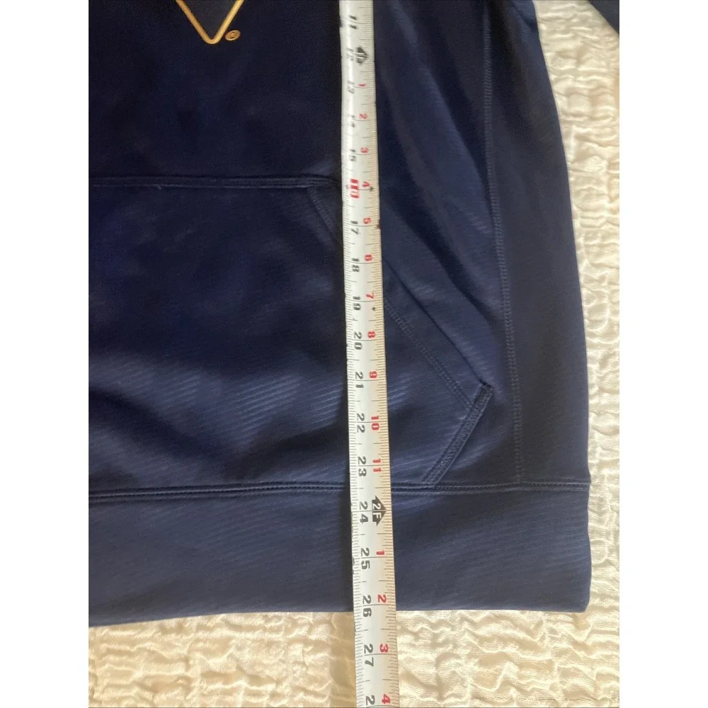 West Virginia Mountaineers Hoodie Men Small Blue Gold Nike Pullover Sweatshirt